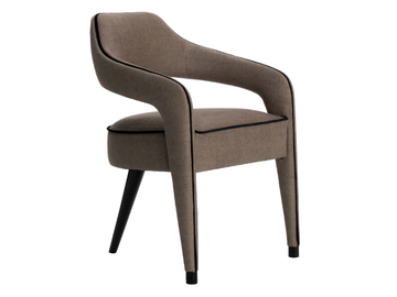 INVICTA - Open back fabric chair with armrests by Casa Magna - view 3